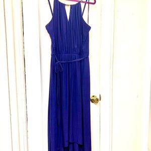 Beaded Halter High-low Hem Formal Dress